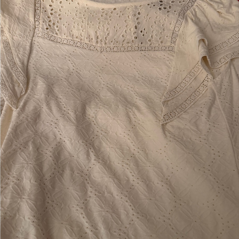 LOFT Cream Eyelet Women's Blouse